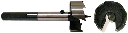 multi-spur pipe bit - side and front view