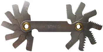 screw pitch gauge - top view opened