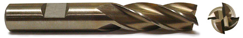 super cobalt end mill - front and side view